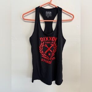 Dixxon Women’s Black Tank Sturgeons Red Sketchy Crest Size Medium